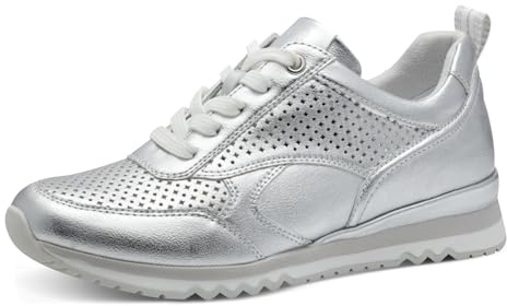 Marco Tozzi Damen Sneaker 2-23772-44 Baskets pour Femme, Argent, 38 EU