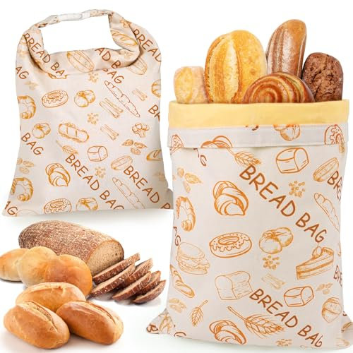 2-pack brödpåsar för hemmagjord bröd, linne bivax brödpåsar, surdegsbrödpåsar, återanvändbara brödpåsar, brödförvaring för hembakat bröd, fryssäker brödbehållare för att hålla färsk, 30 x 43 cm