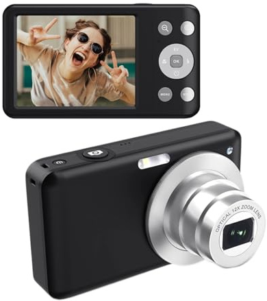 4K Digitalkamera für Fotografie, 64MP Vlogging -Kamera für YouTube, 3 -Zoll -Bildschirm -Kompakt -Reisekamera für Jugendliche mit 10 -Fach Optisch 2X Digitalem Zoom, Autofokus,