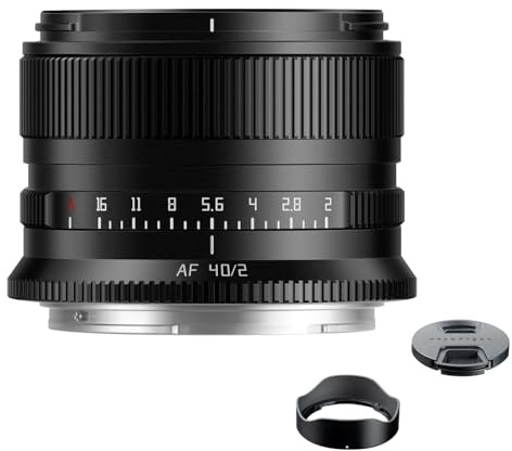 TTArtisan AF 40 mm F2 fullformat-autofokus-objektiv för NZ-Mount, kompakt fast brännvidd med stor bländare F2.0, snabb och tyst STM-fokusmotor, perfekt för vardags- och resefotografering