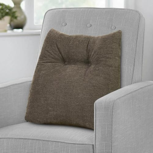 Shinnwa Lumbar Support Pillow for Office Chair, Soft Memory Foam Back Support Pillow for Recliner, Lower Back Pain Relief, Lumbar Cushion for Chair, Couch and Car, Brown