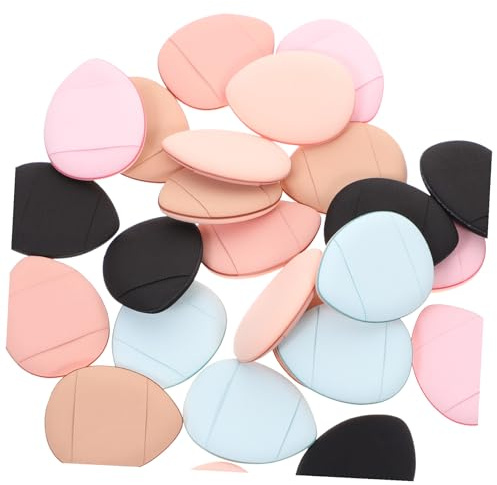 UKCOCO 25 pièces Mini Coussin Poudre pour Maquillage Femme Éponge Douce pour Fond de Teint Correcteur et Crème Isolante Application Précise Visage et Yeux