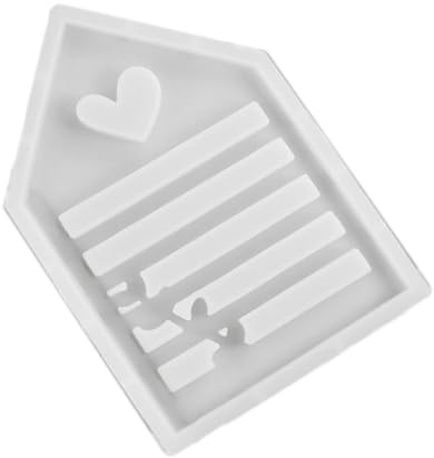AMISENK Moules à verser en silicone Love House - Plâtres de moulage faits à la main - Fournitures artisanales - Plâtres en silicone - Ornement pour verser du savon