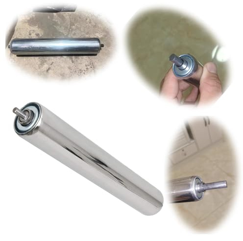 Rullo trasportatore a puleggia di Scarico, rulli trasportatori in ABS per la Lavorazione del Legno, Installazione a Pressione con Molla da 600 mm, Tubi a Rotazione Libera per progetti Fai da