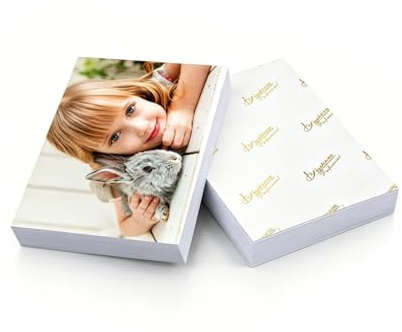 Papel Fotográfico Brillante 10x15 cm (100 Hojas), 230 g/m², Papel de Inyección de Tinta para Imprimir Fotos