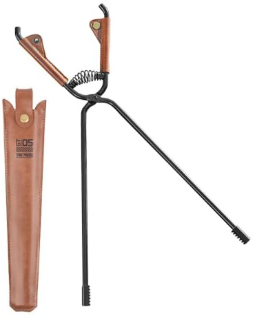 Lägereldstång,vedtång Värmebeständig Heavy Duty Anti-Slip Portable | Stål metalltång för grillning, matlagning, grillning, kol, , lägereld, stillbehör, serveringsverktyg med kol