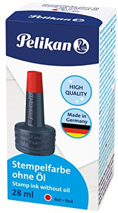 Pelikan Stempelfarbe ohne Öl, 28 ml, 1 Set, rot