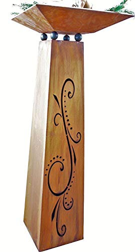 Rostikal Rouille Noble Colonne Flori Pot de Fleurs, Edelrost Fleurs Colonne Gartendenko Colonne INOX Décoration de Printemps