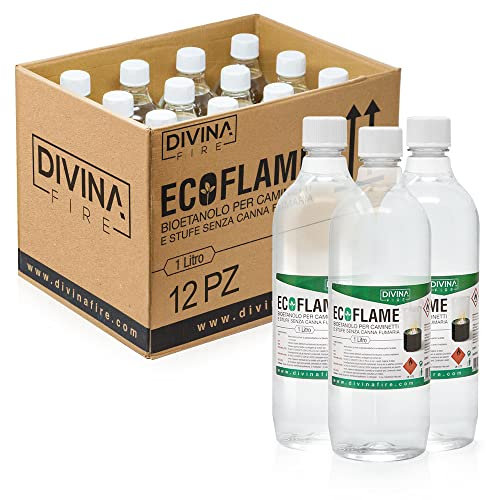 Fire x12 Bioetanolo da 1lt combustibile ecologico naturale inodore camino biocamino