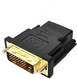 adaptare 20103 Adapter 24+1-poliger DVI-D-Stecker auf HDMI-Buchse vergoldet schwarz