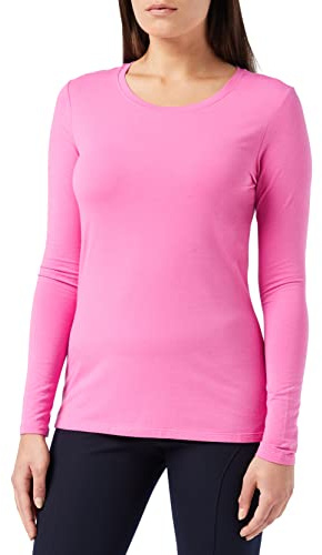 Amazon Essentials Women's Regular-Fit Long-Sleeve Crewneck T-Shirt (Available in Plus Size), Pink, M