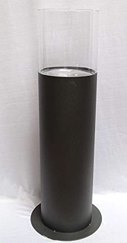 linoows Windlichtsäule, XL Garten Laterne, Designer Metallstand mit Glasaufsatz 74 cm