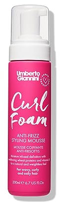 Umberto Giannini Espuma voluminizadora Curl - Body and Bounce Mousse sin encrespamiento, 200 ml