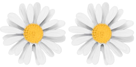 PATIKIL Épingle Marguerite, 2 Pièces Broche de Fleur pour Femmes Broche de Revers de Costume de Tournesol pour Chemise Chapeau Cardigan Pull Décorer Cravate Broches de Fixation, Blanc
