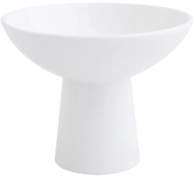 Obstkorb, obstschale, aufbewahrungskörbe, keramik-obstschale, weiße obstschale für die Küchentheke, weiße Schale mit Sockel zur Dekoration, Obstschale, Obstteller, Obsttablett (A12,5 x 9,5 cm)