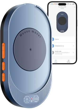VAYDEER Mus Jiggler med appkontroll, justerbar timer, ljudlös | App-fjärrkontroll, ljudlös drift, förarfri installation, håller datorn aktiv