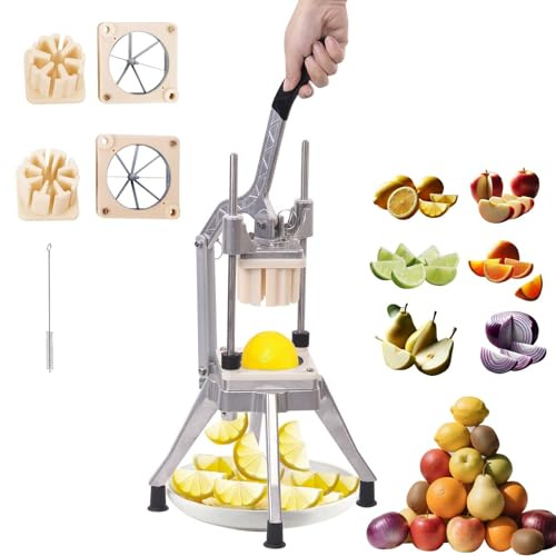 Commercial Lemon Cutter Wedger Slicer with 6 Wedger/8 Wedger, V-Shaped 420 Stainless Steel Blades, Easy Wedger Blade Fruit Lime Slicer NSF Certified Easy-to-Use for Limes Tomatoes Potatoes