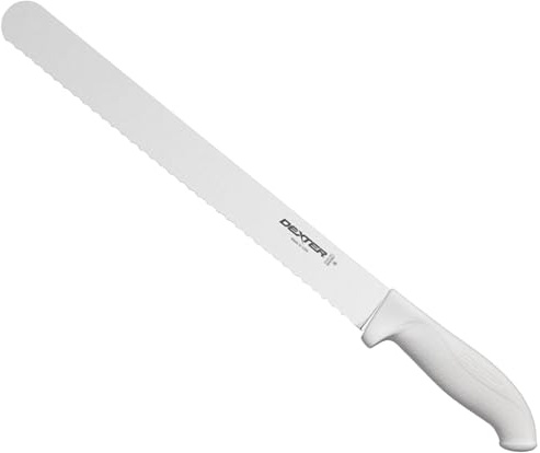 Dexter-Russell SofGrip 12 Scalloped Roast Slicer Knife | 24243 | High-Carbon DEXSTEEL Blade | Non-Slip Soft Rubber Grip Handle | NSF Certified, Stain-Free, Made in USA