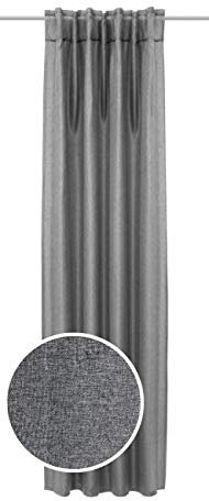 Albani Deko-Schal mit Gardinenband und verdeckten Schlaufen-DimOut/Jolie grau / 245x135 cm, 245x135cm