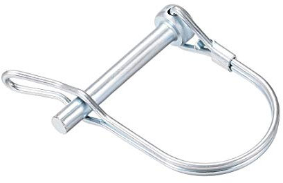 sourcing map Welle Verriegeln Stift mit Ohr Kupplungsstift für Bauernhof Anhänger Wagen Rasen Garten in Runde 6mm x 45mm