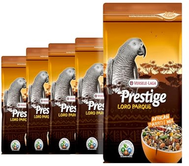 VERSELE-LAGA - Prestige Loro Parque African Parrot Mix - Mélange de Graines Enrichi, Complet et Varié - 5x1kg