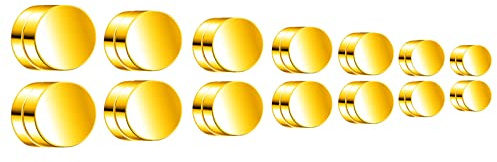 MicVivien 7 Pares 6-12mm Pendientes Magnéticos Sin Agujero Perforacion de Acero Inoxidable para Hombre Mujer Falso Pendientes Clip Non Piercing Aretes Magnéticos