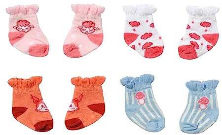 Baby Annabell Socks 709627 - For Dolls up to 43cm - Includes 2 Pairs of Socks from the Assortment - Doll Not Included - Suitable for Kids From 3+ Years