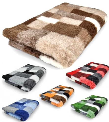 elropet Hundematte für kleine Hunde & große Hunde/Premium 30mm vetbed höchste Qualitätsstufe/Hundedecke S/M/L (L 160cm X 100cm, Diamond Braun)