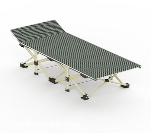 WANGCEPLSD Lit de Camping, Lit D Appoint pour Adulte, Lit de Camp Pliable 1 Personne, Lit Pliant Léger, Supporte 150 Kg, Sieste au Bureau et Vocation à la Plage