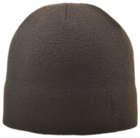 Melegari Fleece-Mütze ohne Umschlag | Fleece Sport Running Cap | Thermomütze Polar | Unisex, braun, 54/60 cm