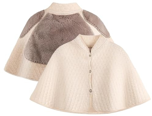 Short Poncho Cape for Women,Cape Jacket,Winter Short Cape Bed Capes for Women,Old People Shoulder Protective Shawl Autumn Winter Shoulder Cover Wrap Warmer for Women and Men B