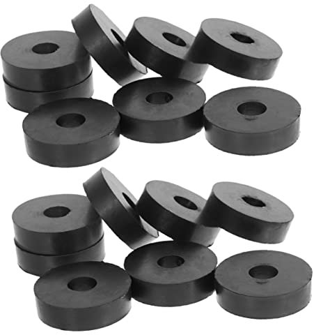 CIYODO 16pcs Air Conditioner Shock Pads Vibration Isolator Black Rubber Grommets