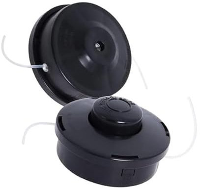 DEMULAX Universal Strimmer Heads, Replacement Universal Petrol Strimmer Spool Head Compatible with M10x 1.25 Garden Mower Brush Cutter（2 Packs） Lawn mower spool