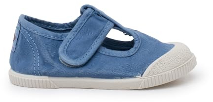 Pisamonas Scarpe Occhio di Bue Barefoot in Tela Lavata Misurare 25 Colore Blu Jeans