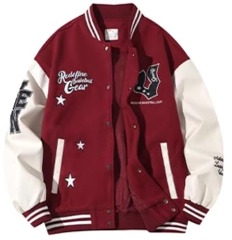 Chaqueta universitaria universitaria masculina, chaqueta de bombardero de béisbol, sudadera vintage streetwear bordery bordery abrigos