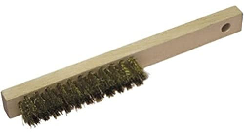 wolfcraft Cepillo rascador fino de alambre de latón I 2724000 I Para limpiar, eliminar el óxido y pulir