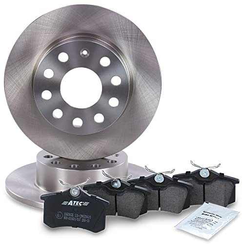 BESTPRICE Bremsenset Hinterachse inkl. Bremsscheiben Ø 253 mm Voll + Bremsbeläge hinten