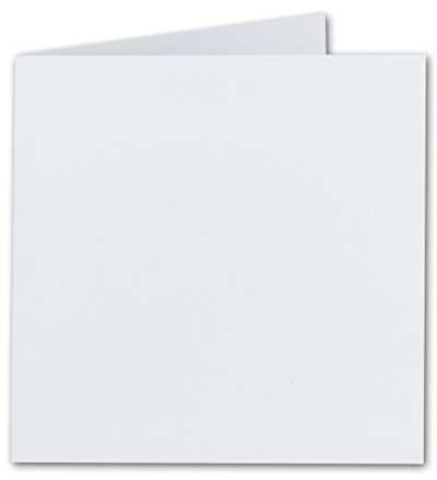 Lot de 100 cartes pliables, carrées, 15 x 15 cm, blanches brillantes, indéformables, adaptées à l'imprimante, pour cartes de vœux, invitations et plus encore