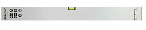 DEWEPRO® Estrich Richtlatte aus Aluminium 150cm - Setzlatte mit 1 Libelle - Putzlatte, Abziehlatte für glatte Flächen - Richtscheit