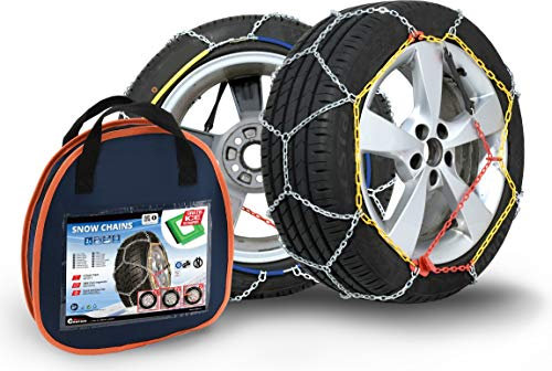 COMPASS Schneeketten für Reifen 145/70 R15 TÜV geprüft (x40) 1 Paar