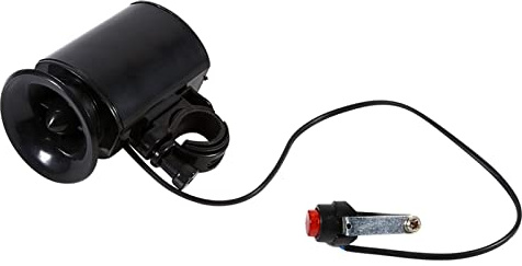 Tbest Cykelhorn, cykelhorn, ultrahög elcykelklocka, svart, 6 höga toner, elektronisk tuta, ringsignal, klocklarm, högtalare, tillbehör till cykelstyre