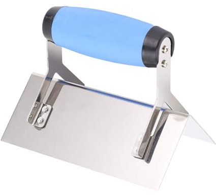 External Corner Trowel, Stainless Steel Corner Plaster Trowel, 90 Degree Right Angle External Corner Tool for Wall Floor Projects, with Rubber, Tools