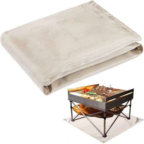 Fire Blanket,Fire Retardant Blanket for Outdoor Camping,Indoor Welding Quarantine Blanket,Fireproof Resistant Convenience For BBQ or Welding 30 * 30CM
