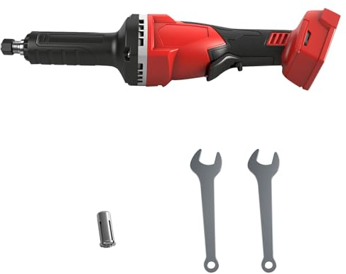 Cordless Die Grinder Compatible with Milwaukee 18V Battery, Brushless Grinder 24000 RPM for Rust Removal Grinding Polishing Deburring (Red)