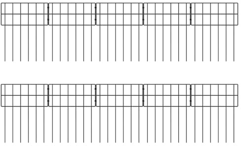 Cercas decorativas – 10 bordes resistentes a la intemperie – Valla barrera para animales – para protección de parterres césped exterior, valla para perros, pollos