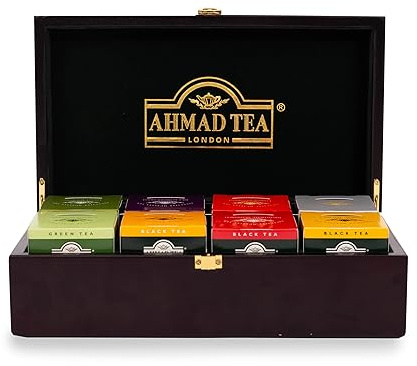 Ahmad Tea Tea Keeper Tea Selection 80 Teabag Box with 8 Black, Fruit-Flavoured & Green Teas, 160 g