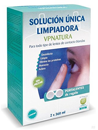 VPNATURA Solución única 2x360ml - Limpiador de lentes de contacto