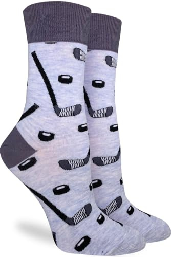 Good Luck Sock Men's American Flag & Presidents Socks, Adult, Hockey Sticks and Pucks, Small
