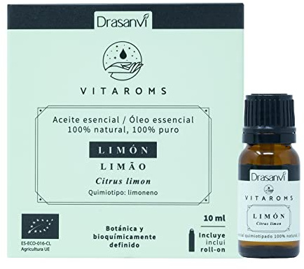VITAROMS OLIO ESSENZIALE LIMONE CERTIFICATO BIO - 100% naturale e puro - botanico e biochimicamente definito - VEGANO - SENZA GLUTINE - 10ml