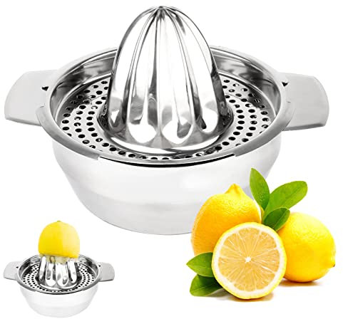 Presse Agrumes Manuel Inox, Presse-Citron Manuel, Presse Orange Manuel, Robuste et Durable, Pour Citrons, Limes, Oranges, Pamplemousses Et Agrumes
